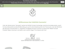 Tablet Screenshot of hagina-cosmetic.de